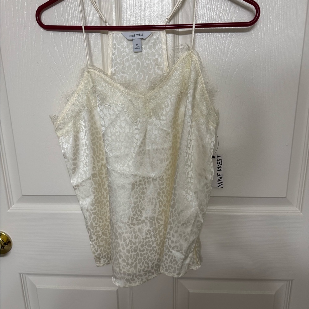 Nine West Cream Lace Camisole Tank Top